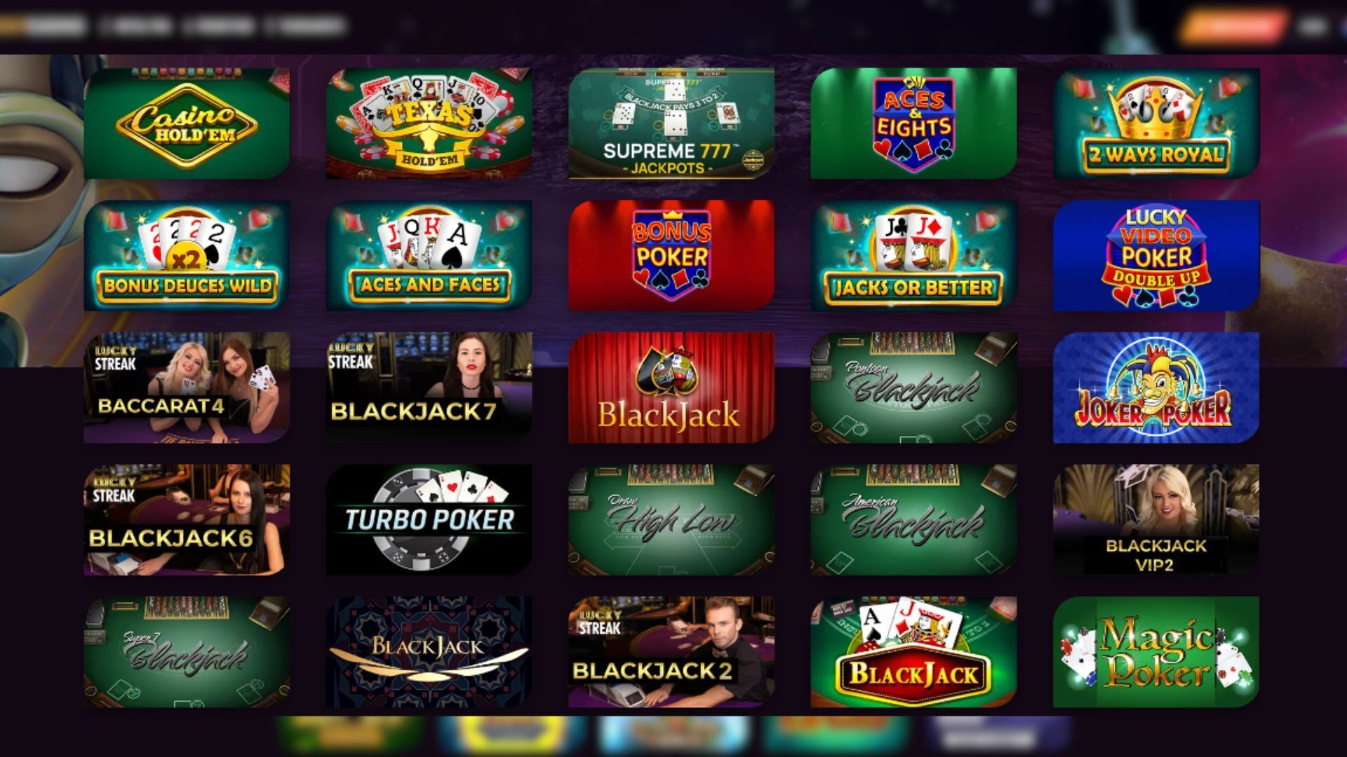 This visual highlights the Table Games section at Ricky Casino, specifically for Australian audiences.