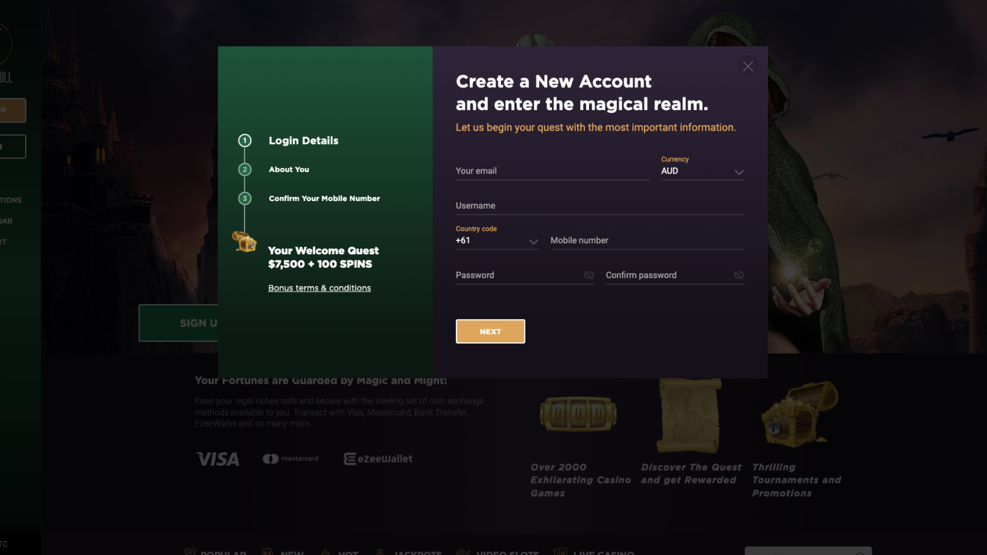 Bitcoin, Bitcoin Cash, Litecoin, Ethereum options for transactions.