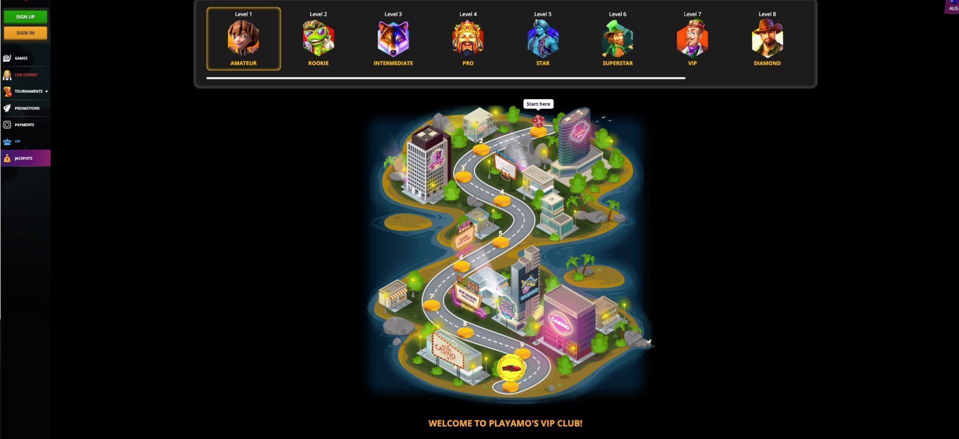 Playamo Casino VIP Program