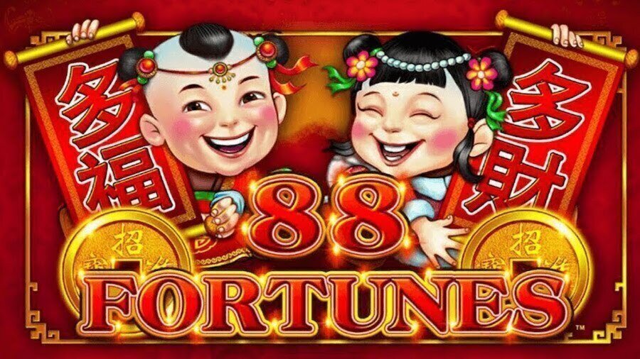 The logo of 88 Fortunes features two youthful characters.