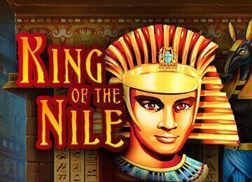 The logo for King of the Nile features prominently with an imposing male figure accompanying it on the right.
