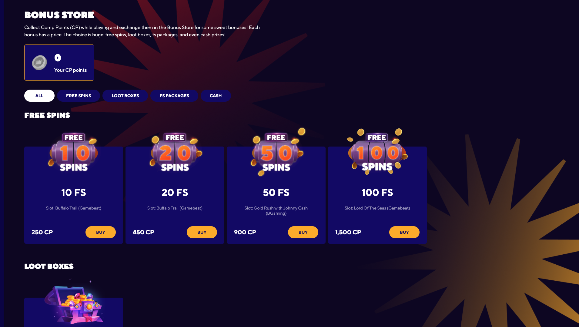 Dazard Casino Bonus Store