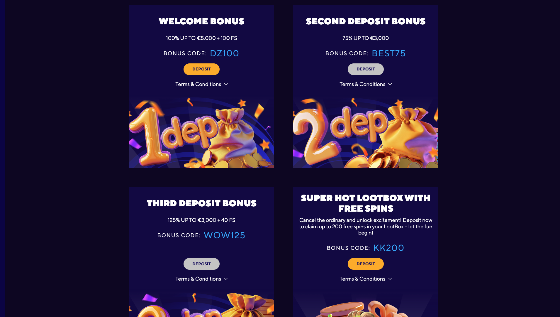 Dazard Casino Promotions