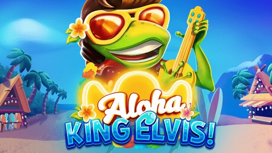 The green frog Elvis-themed Aloha King Elvis logo.
