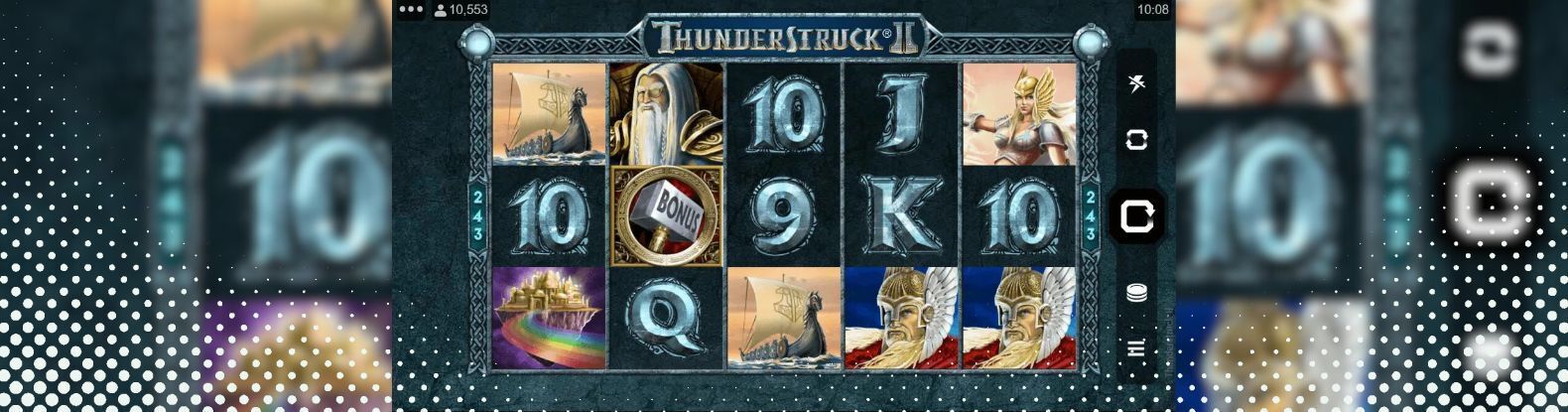 Here’s a visualization of the Thunderstruck II Slot Game brought to you by Microgaming.