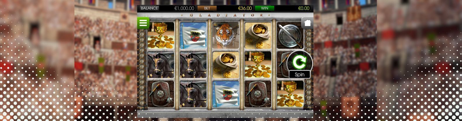 This is an image of the Gladiator slot game by Betsoft.
