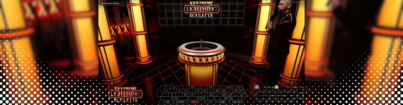 Here's a snapshot of the thrilling XXXtreme Lightning Roulette Casino Game by Evolution