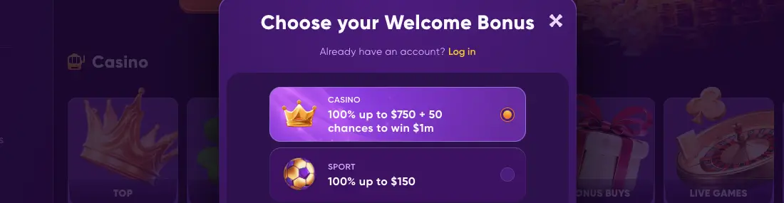 View the registration form at Kingmaker Casino along with available offers.