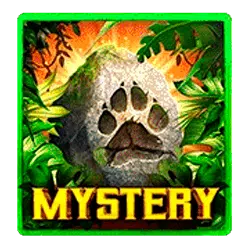 A green-bordered logo presents tropical flora and a stone paw print, emblazoned with 'mystery' in golden text.