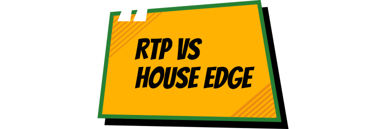 An illustration displaying the differences between RTP and house edge, highlighting how they influence gaming strategies and results.
