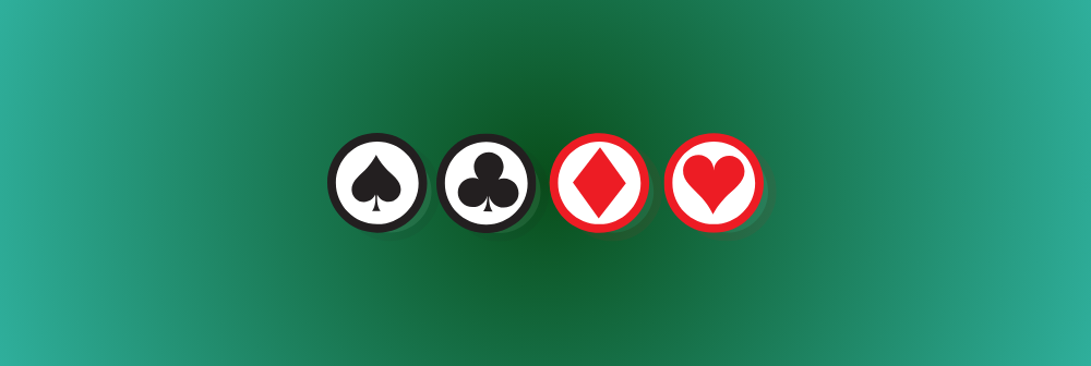 A visually appealing green backdrop showcases various colorful casino chips from an online casino.