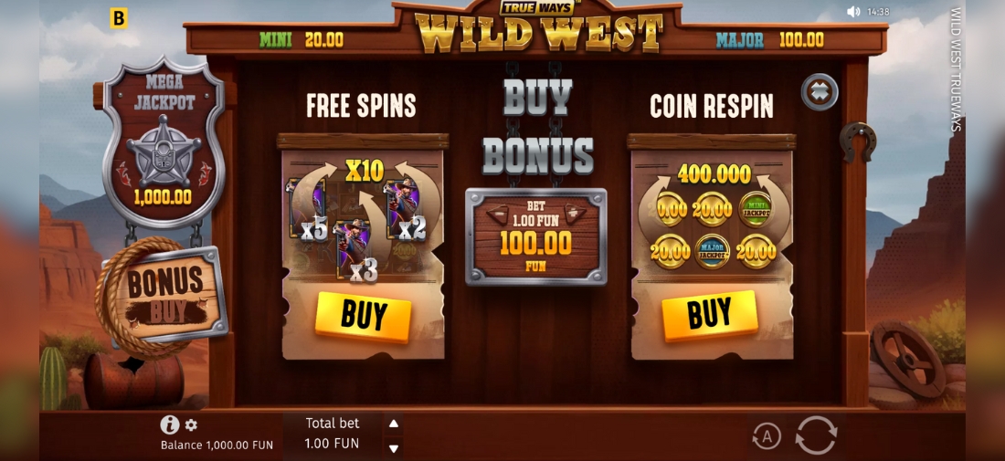 Wild West Trueways - Bonus