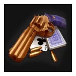 Golden revolver symbol