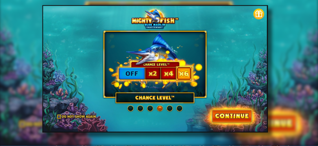 Chance Level Feature in Mighty Fish Blue Marlin Slot