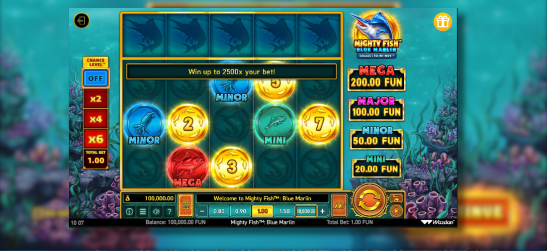 Gameplay Overview of Mighty Fish Blue Marlin Slot