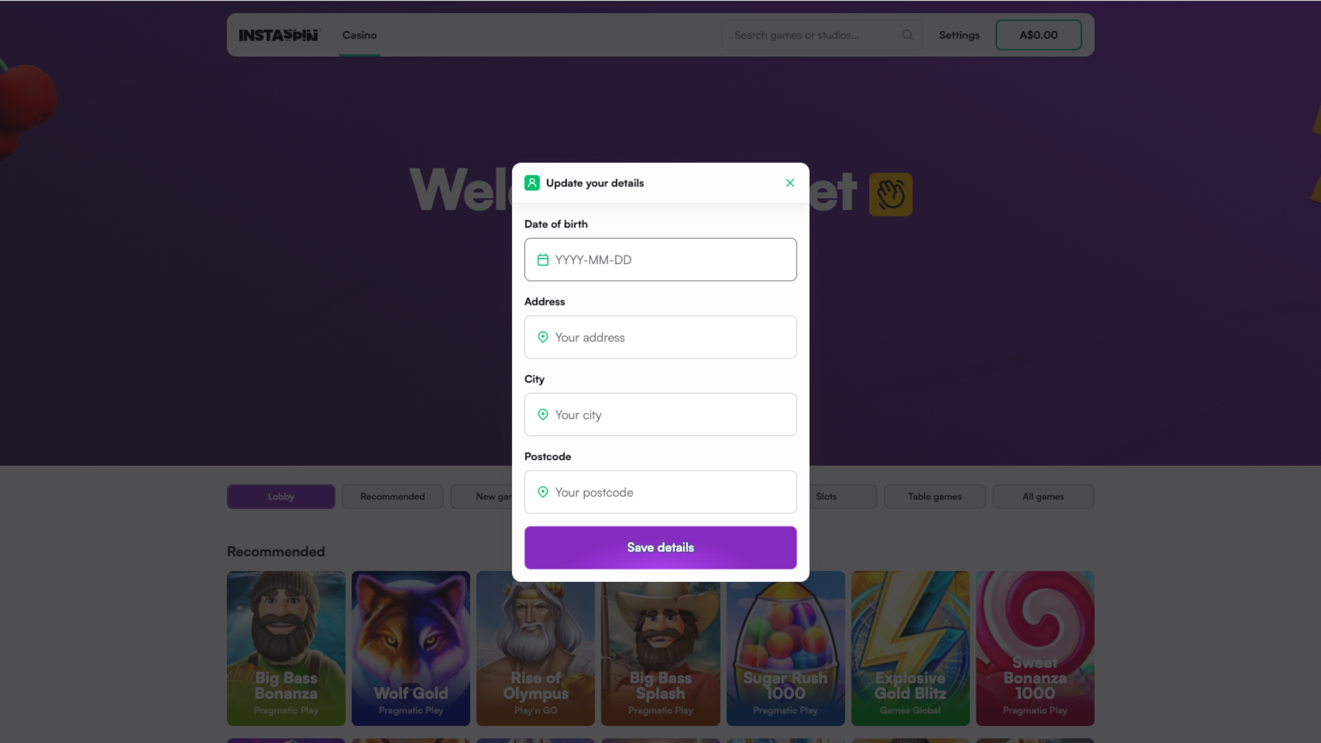 Instaspin Casino's payment solutions accommodate diverse player preferences, allowing for minimal withdrawals beginning at just $20 through most methods—ideal for cashing out smaller winnings without maintaining a large balance. Examine each payment option in the detailed table provided.