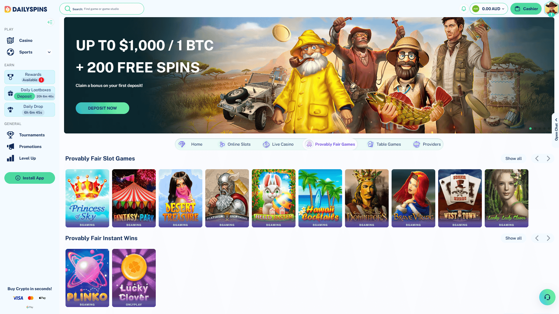 DailySpins - Provably Fair