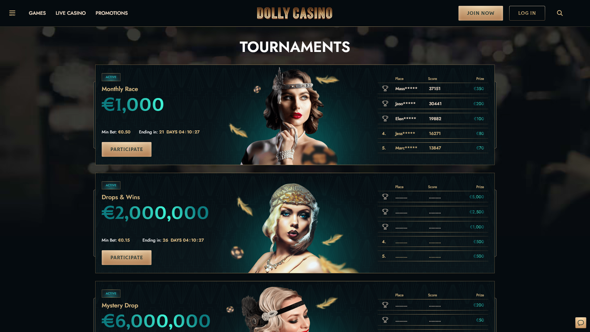 Dolly Casino Tournaments