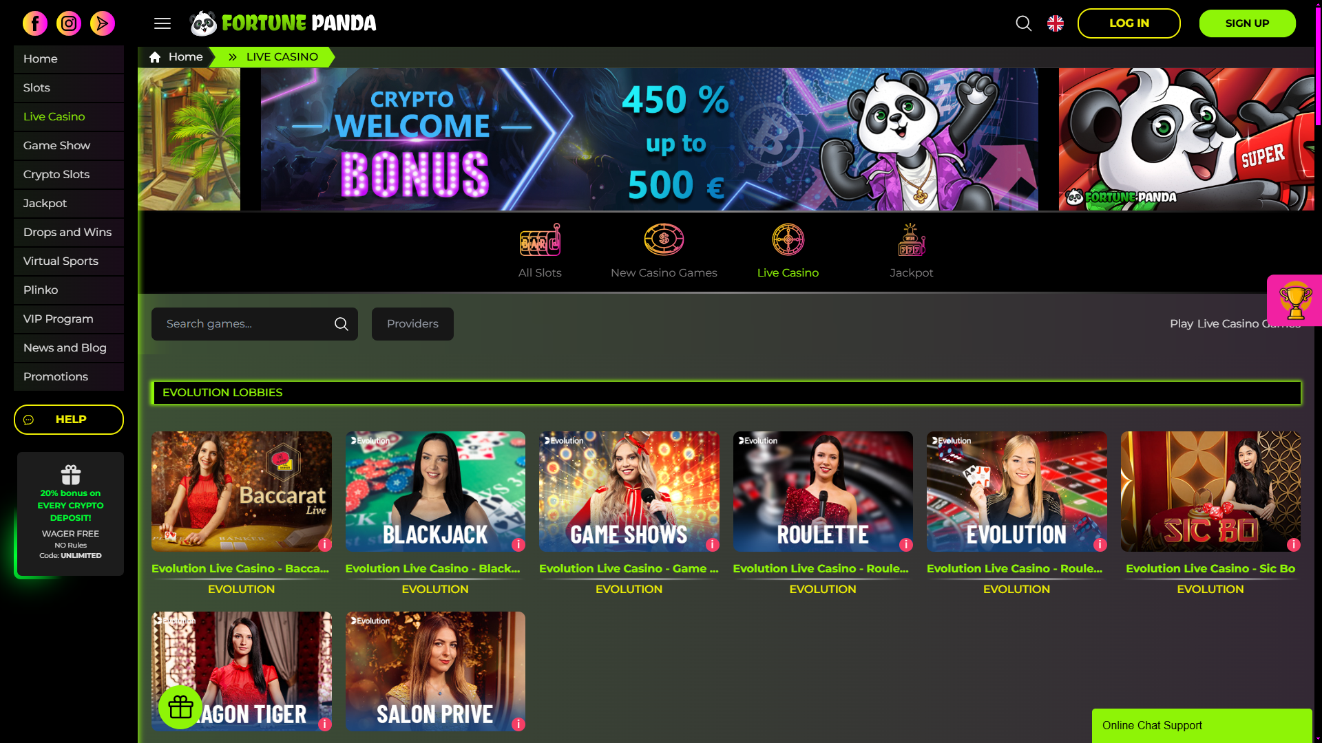 Experience Real-time Gaming at Fortune Panda Casino