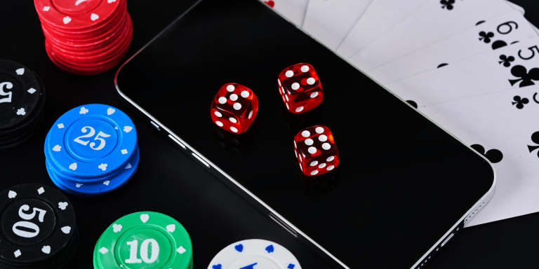 Gambling equipment on a mobile phone