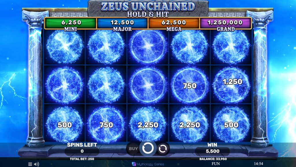zeus unchained - bonus